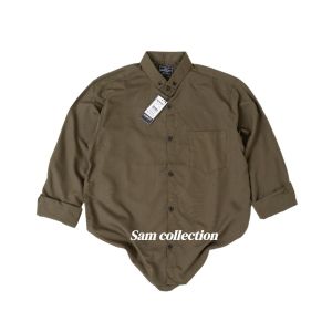 kemeja polos pria warna HITAM lengan panjang JUMBO BIGSIZE M-XXXL