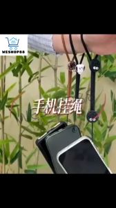 WESHOP88 1pcs INS Style Black Brown Mobile Phone Strap Anti-lost Lanyard Chain Hanging Cord Universal Adjustable Phone Lanyard