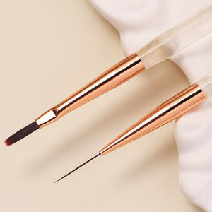 ปากกาเจลสำหรับวาดลายเล็บ 1/2 ชิ้น ปากกาออกแบบลายเส้นสำหรับเพ้นท์เล็บ เจลขัดเงา ปากกาเจลยูวีสำหรับวาดลายเล็บ หัวกลมพร้อมฝาโลหะ