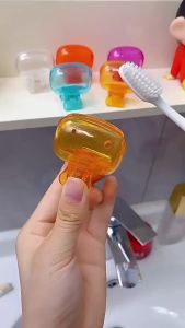 1pcs Toothbrush Head Cover Plastic Protective Cap Clip Portable Brush Pod Case for Household and Travel Use Toothbrush Protector