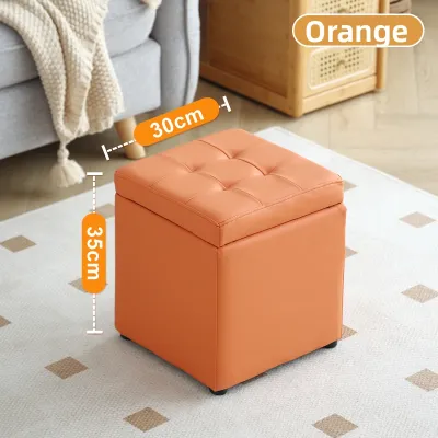 Multifunctional Soft Upholstered Storage Footstool