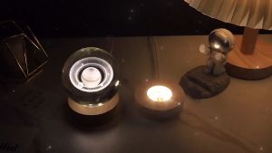Đèn Ngủ 3D Quả Cầu Pha Lê Phát Sáng đế vuông Quà Tặng Sinh Nhật Quà Lưu Niệm Qùa Tặng Giáng Sinh