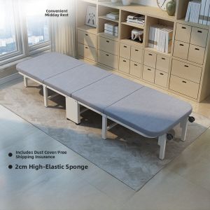 Restar Folding Bed Portable Single Person Military Style Afternoon Nap Office Tool Home Use Simple Companion Lie Chair