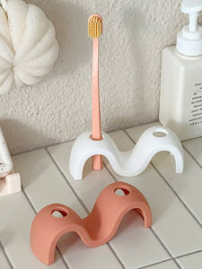 Couples Silicone Toothbrush Holder Minimalist Nordic Style Bathroom Organizer Storage Rack for Dental Tools And Accessories