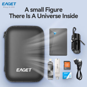 EAGET EB100 EVA Shockproof Hard Drive Case Portable Storage Bag for Power Bank/USB Drive Compact Travel Organizer