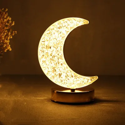 OOKAS Led Touch Table Lamp desk lamp Crystal Diamond Night Light 3 Color Dimmable USB Rechargeable Desk Light study lamp study lamp desk lamp