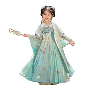 Trang Phục Hanfu Trẻ Em Dài Tay Ngực Trang Phục Cổ Trang Phục Đường Tăng Trang Phục Truyền Thống Trang Phục Mùa Thu Cho Bé Gái