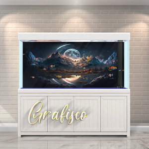 Desain Aquarium Modern: Stiker & Wallpaper Aquarium Aquascape