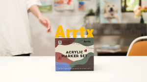 Arrtx 90A-Color Acrylic Markers Set Brush Tip Non-Toxic Water-Based Multi-Color
