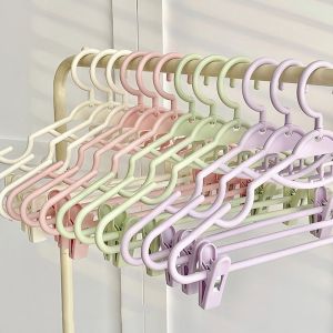 JIYAN2866 Anti-Slip Clothes Hanger Plastic 360 Degree Rotatable Clothes Drying Rack Multifunction With Clips Laundry Rack Home