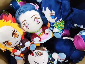 Bandai | 20cm Hot Japan Demon Slayer Plush Dolls Lovely Anime Kimetsu No Yaiba Kamado Tanjirou Nezuko Zenitsu Kyoujurou Toys Kids Gifts