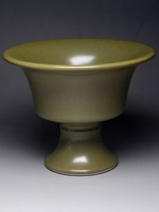 Retro Chinese Style High Footed Ceramic Cup Handmade High Temperature Glazed Wine Cup for Home Tea Brewing And Ancient Simulated Drinking