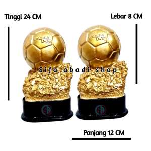 Trophy piala dunia Balondor Unik Aesthetic Murah 24 cm
