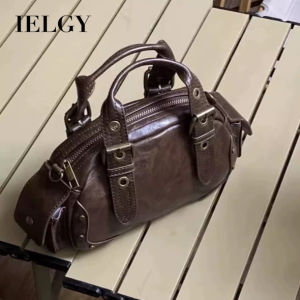 IELGY Retro Portable Motorcycle Bag Fashion One-Shoulder Messenger Bowling Bag