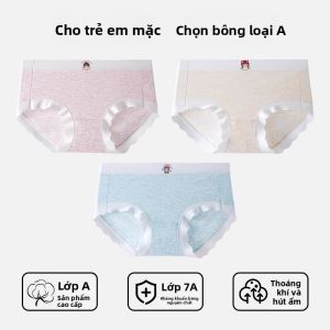 Quần lót bé gái MiiOW bằng cotton cạp vừa kháng khuẩn thoải mái