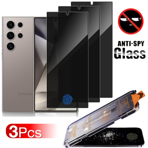 3Pcs For Samsung Galaxy S25 Edge S24 Ultra S23 S22 S21 Plus A55 A35 A15 A16 5G Screen Protector Tempered Glass Anti-Peeping