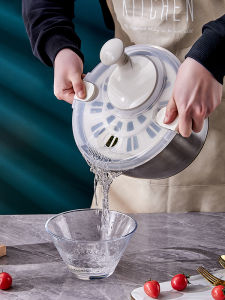 New Stainless Steel Large Capacity Plastic Vegetable Dehydrator Salad Spinner Commercial Kitchen Utensil Vegetable Strainer