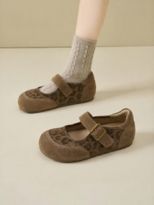 Josiny | Leopard Vintage Comfort Mary Janes Shoes
