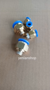 5 cái Ren ngoài 3/8 inch-17mm ra ống nhanh dây khí pu 6 8 10 12mm