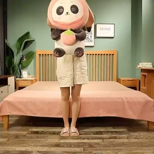 Thú nhồi bông gấu trúc ôm dưa hấu - Size từ 25cm đến 80cm - Quà tặng gấu ôm dâu tây dễ thương.