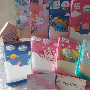 Quran Custom Nama Kaleb Kombinasi Seleting Ukuran A5 Sedang Blok Warna Lengkap Tajwid Terjemah