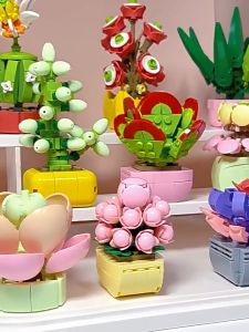 bricks mini bunga Nano Building Blocks Educational Toys Ornamen Dekoratif Kado Hari Ibu anyeli hari Valentine