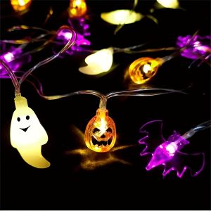 Halloween Dây Đèn Bí Ngô Bát Ma Chiếu Sáng Trang Trí Trong Nhà Sân Nhà Theo Chủ Đề Halloween Dạ Quang Thông Lượng 3V DC
