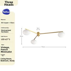 French Nanyang Vintage Cream Color Ceiling Light