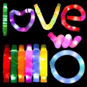 mainan anak pop led fidget tubes / viral tube LED toys