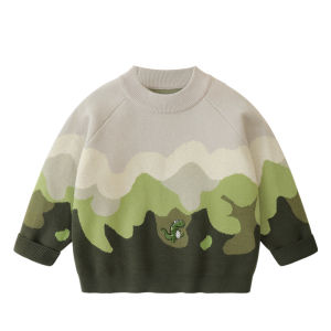 RightEuro Boys Knitted Sweater Half High Collar Spring Autumn Style Baby Clothes Childrens Fashionable Top Casual Knitwear
