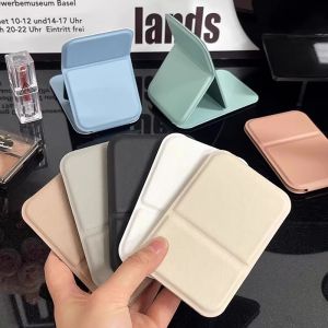 Ins Minimalist Aesthetic High Appearance Portable Mini Folding Cosmetic Mirror Pocket Touch Up Mirror For Students Dorm Travel Use