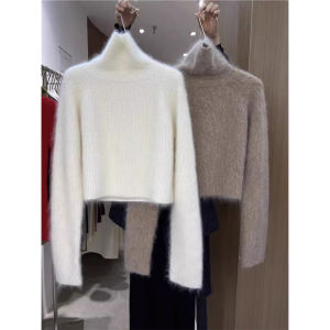 WANGGONGZHU | Princess Style High Collar Cashmere Knitted Base Shirt Womens Autumn Winter Inner Wear Fashionable Soft Lazy Little Fragrance Sweater
