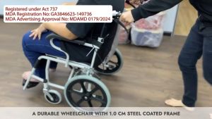 Emascare Ultra Lightweight Portable Foldable Wheelchair Ringan 10kg Tayar Kecil Kerusi GA3846623-149736 - MDA Approved