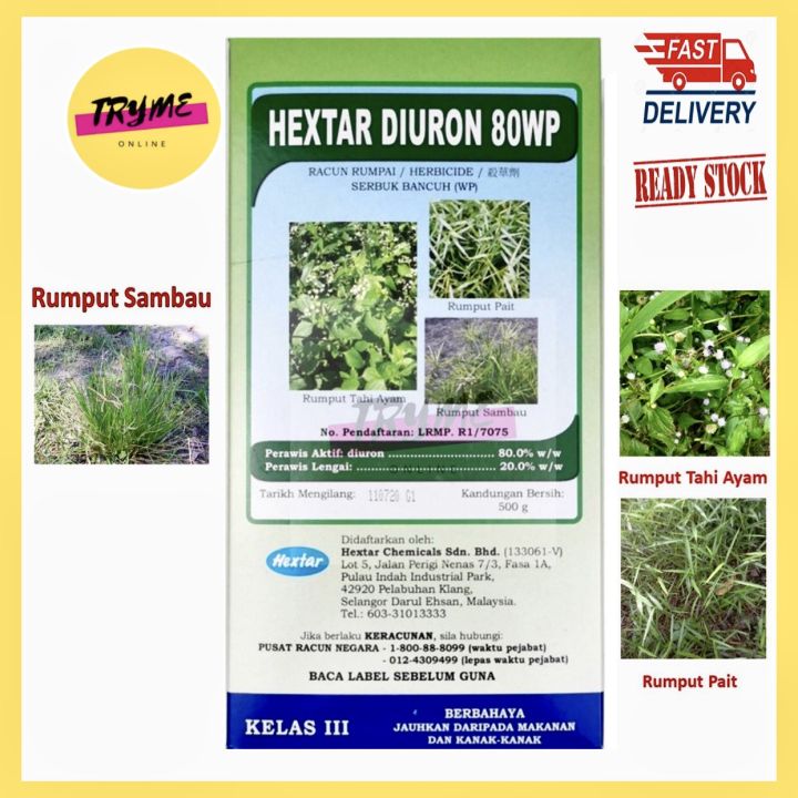 500g Hextar Diuron 80 Campuran Racun Sambau Herbicide Stubborn Weed