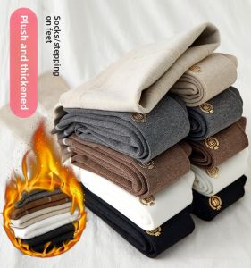 Girl Child Autumn and Winter Fleece-lined Thickened Pantyhose Heattech Kids White Thin Velvet Stirrup Leggings Dance