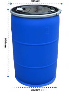 Extra Thick Fermentation Barrel Special Plastic Iron Ring Bucket Sealed Chemical Barrel Sweet Water Barrel Blue Plastic Barrel