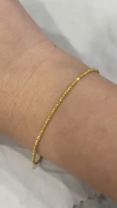 Poh Heng Jewellery 22K Beaded Chain Bracelet in Yellow Gold[Price By Weight]