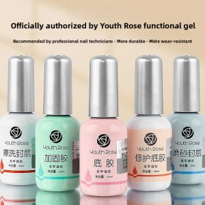 Youth Rose Nail Art Gel Base Coat Matte Finish Removable Strengthens Nails No Wash Steel Tempered Long Lasting for Any Skin Type