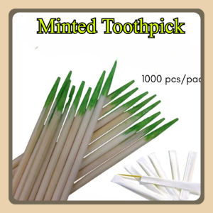 1000pcs Minted Toothpicks Individually Wrapped Disposable Bamboo Tooth Picks Stick Toothpick Restaurant Packing Fruit