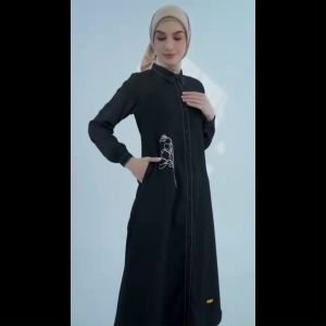 Jual Gamis Midi Dress Tunik Panjang Nibras HP 003 HP 03 HP 3 Romeo Dobby Premium