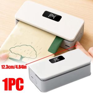 Portable Bag Heat Sealer Mini Rechargeable Hand Press Sealer with LED Display 6 Speed for Tea Coffee Snacks Drip Bags