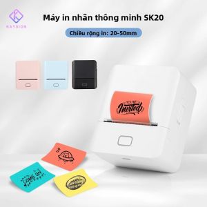 Máy In Nhiệt Mini Di Động Bluetooth Không Dây Máy Làm Nhãn Dán Cho Điện Thoại Di Động & Máy Tính Tự Động Cho Ăn 203dpi In Nhãn
