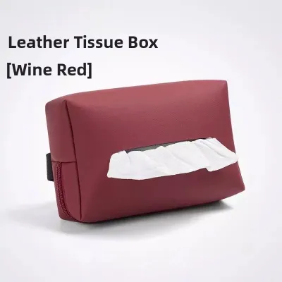 Car Mounted Tissue Box Seat Back Storage Bag Hanging Style Vehicle Interior Armrest Box Paper Towel Holder High End Sensation