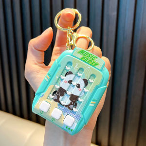 Cartoon Game Machine Keychain Level up Stress Relief Dancing Machine Toy Key Holder Small Gift Voan Rhythm Master