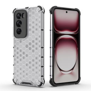 2 in 1 Full Protection Shockproof Case for OPPO A2X A1X A1 Reno 12 11 11F 10 9 Pro 5G Honeycomb Translucent Armor Cover