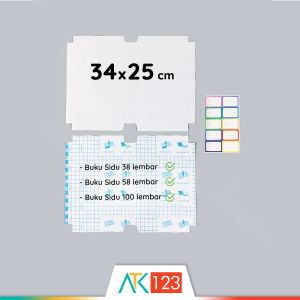 Sampul Buku Tulis Plastik Transparan / Bening / Plastic Transparent / Self Adhesive Book Covers BKCV-SA-Q Uk. Sidu / Quarto / Kuarto / Kwarto