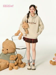 Gbiaior | Cartoon Print Hooded Couples Loose Sweater