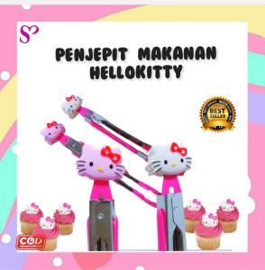 Penjepit Gorengan Hellokitty / Penjepit Capit Jepit Makanan Kue Gorengan Panggangan Grill BBQ Sayur / Penjepit Gorengan Hellokitty