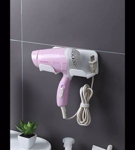 Rak Holder Penyimpanan Hairdryer Tempel Dinding / Rak Pengering Rambut Rak Gantung Tempat Penyimpanan Hairdryer