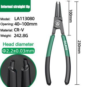 LAOA | LAOA 9" Snap Ring Pliers CR-V Steel Internal/External Straight/Bent Tips for 40-100mm Auto Repair Tools